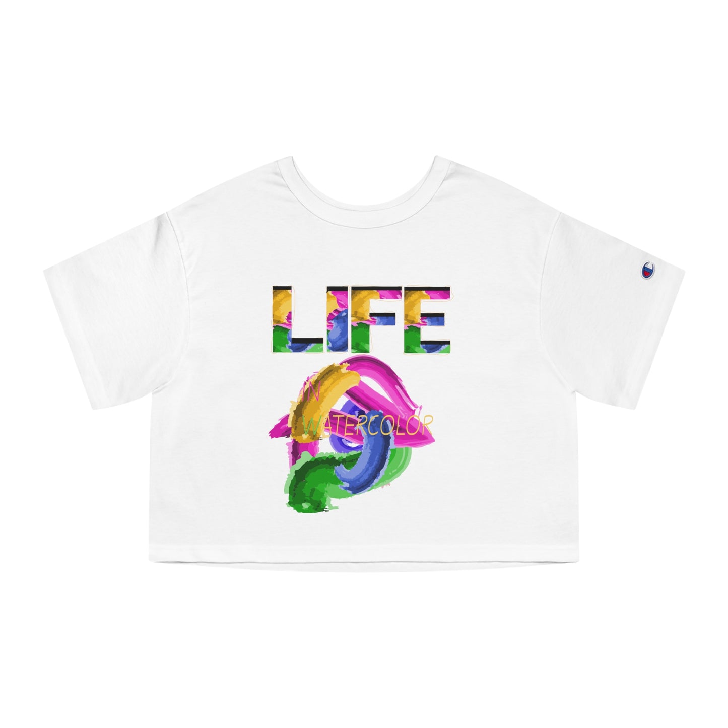 Watercolor Life Cropped Graphic T-Shirt