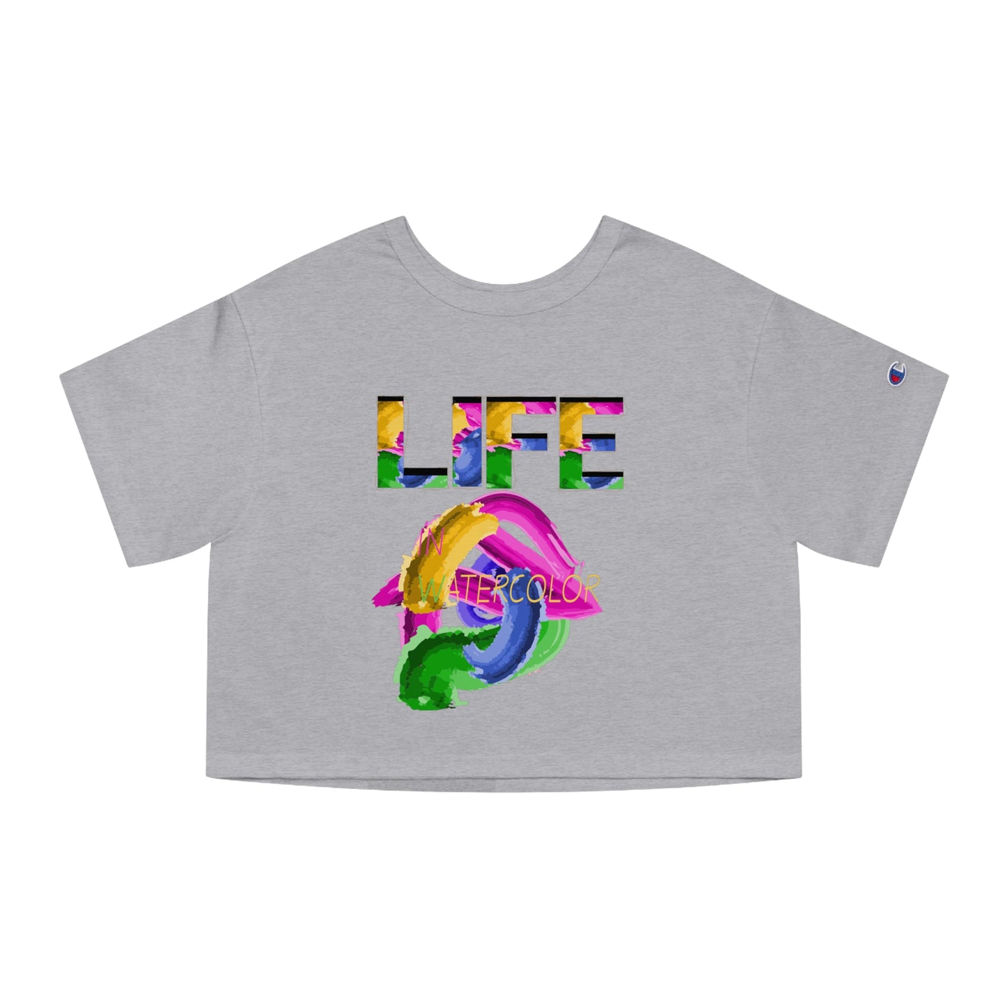 Watercolor Life Cropped Graphic T-Shirt