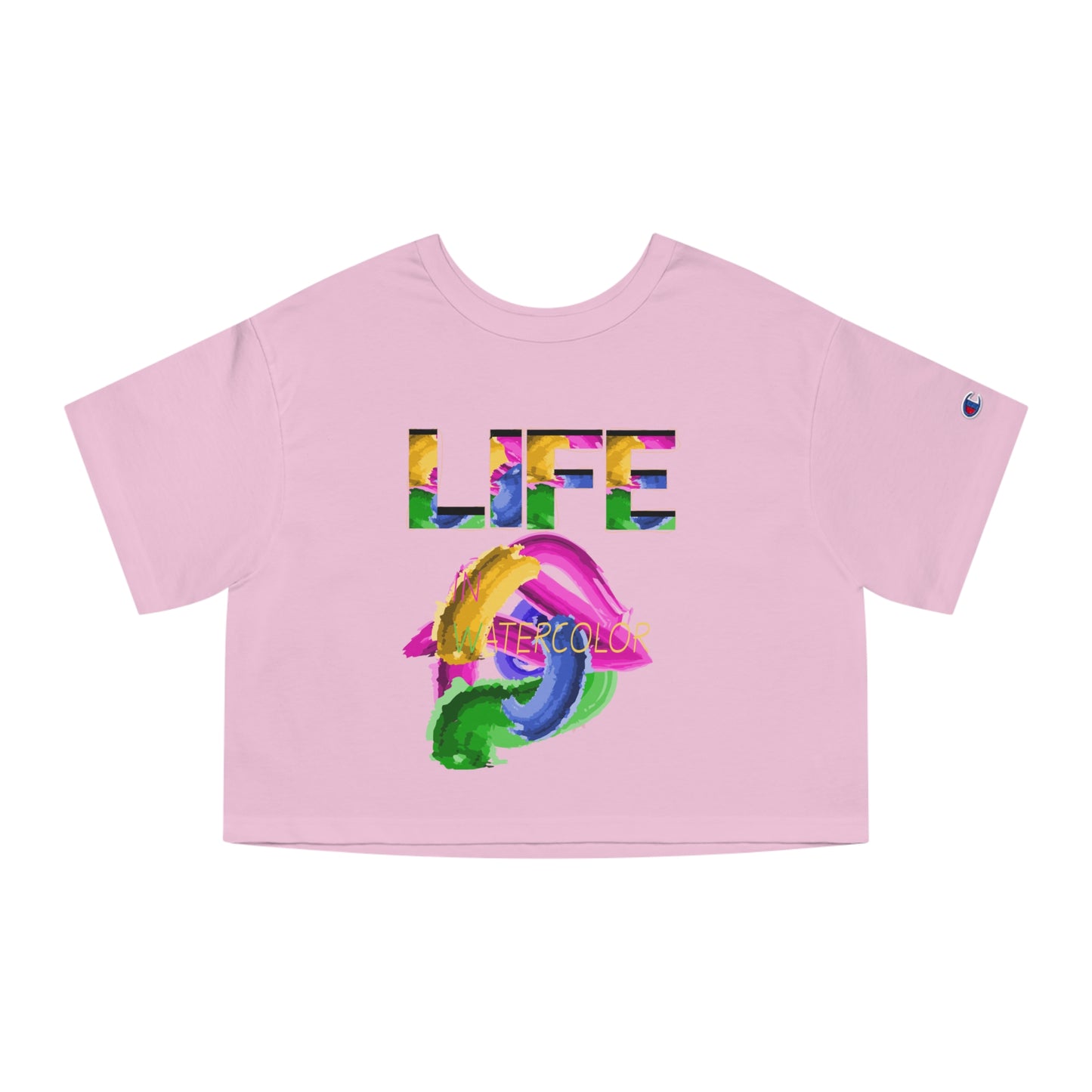 Watercolor Life Cropped Graphic T-Shirt