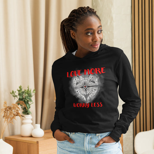 Love More Hooded long-sleeve Graphic tee