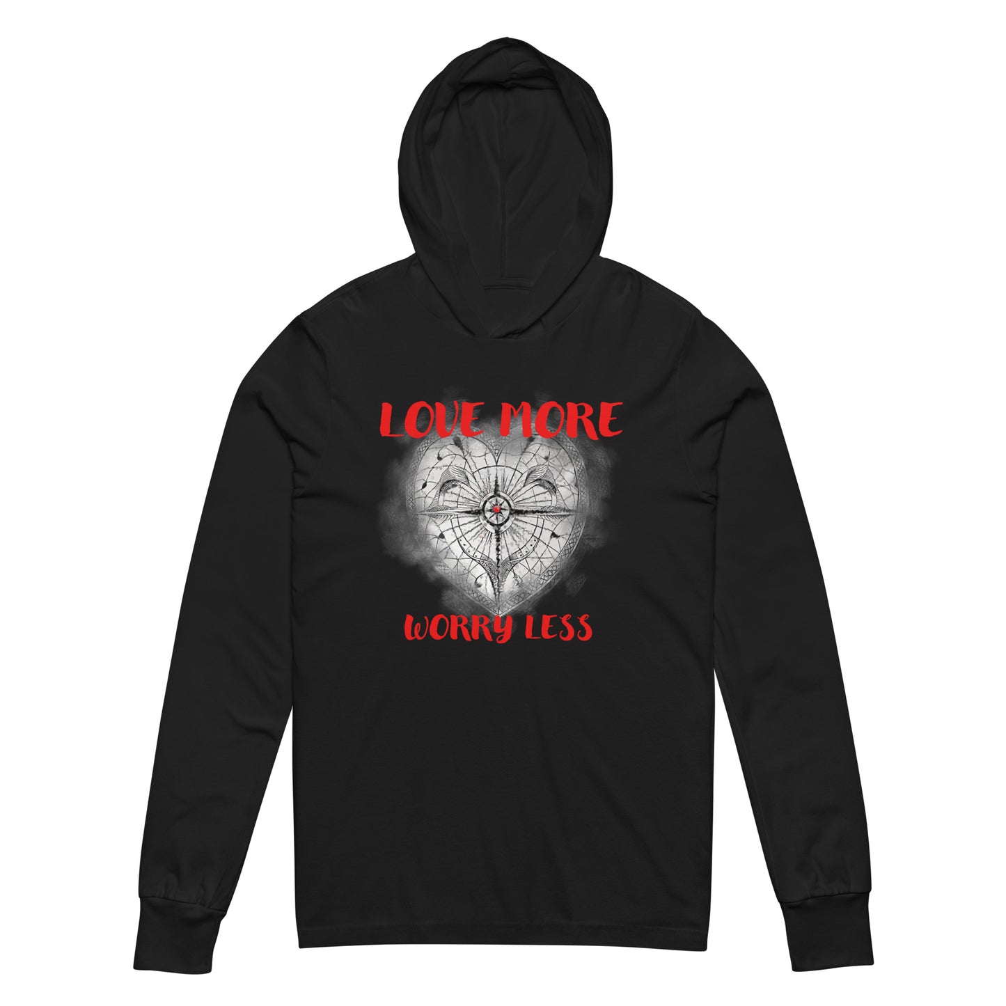 Love More Hooded long-sleeve Graphic tee