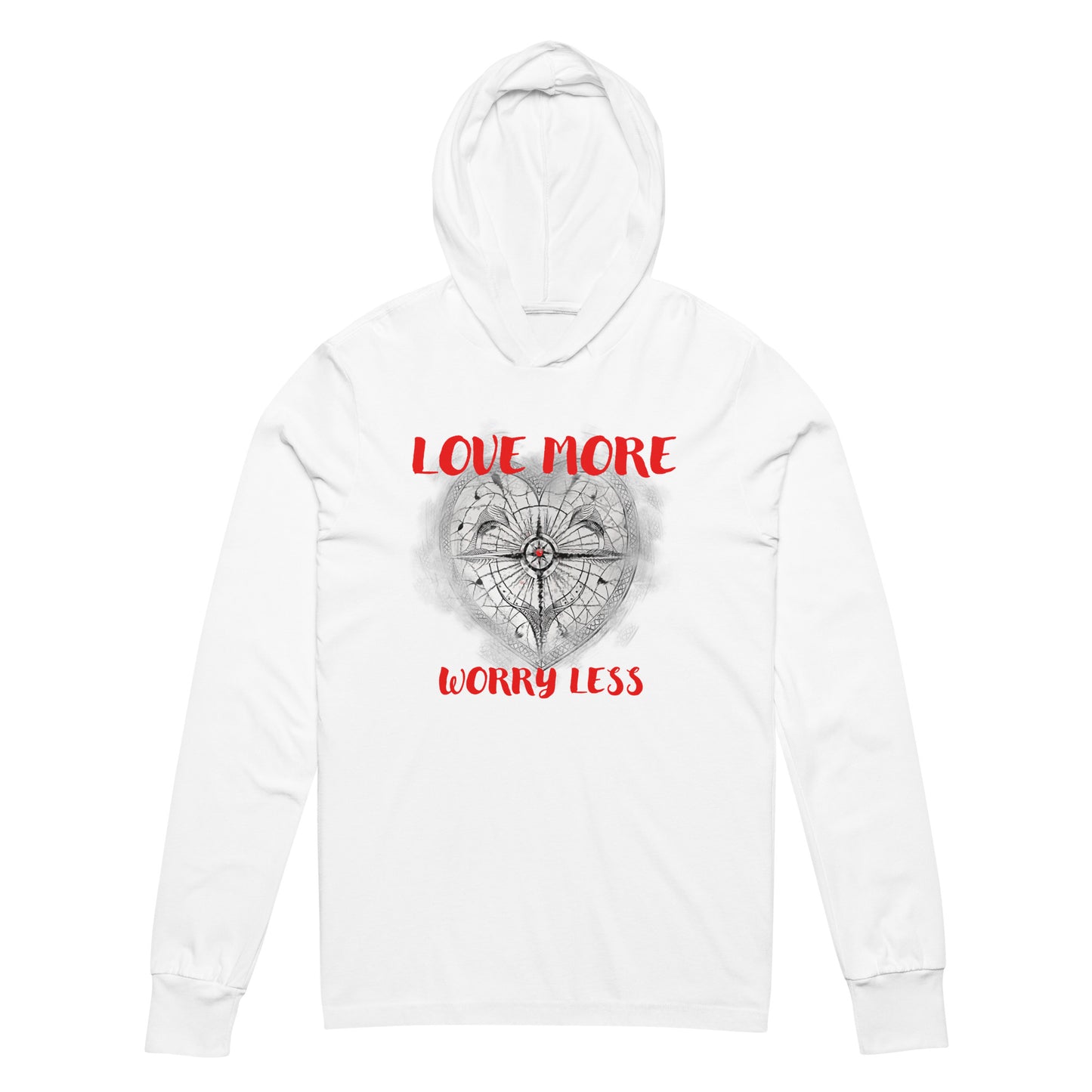 Love More Hooded long-sleeve Graphic tee