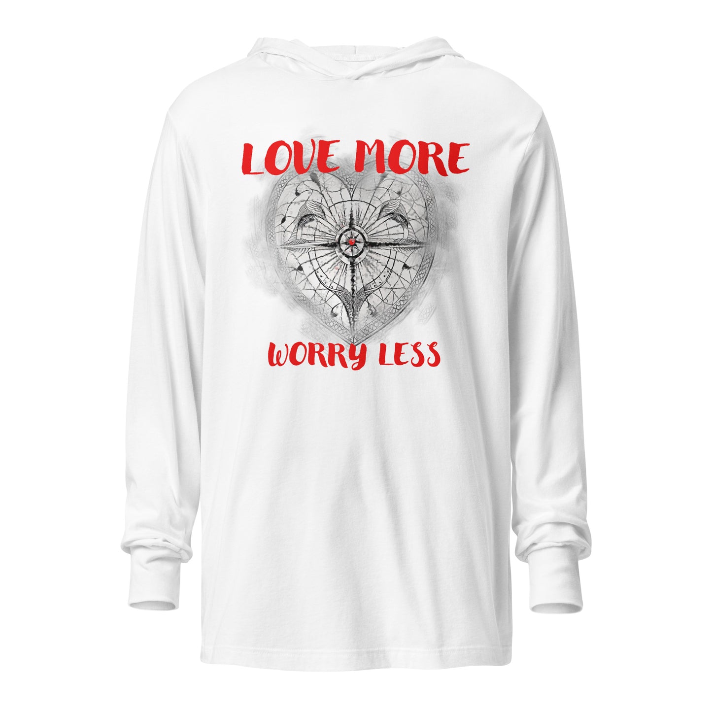 Love More Hooded long-sleeve Graphic tee