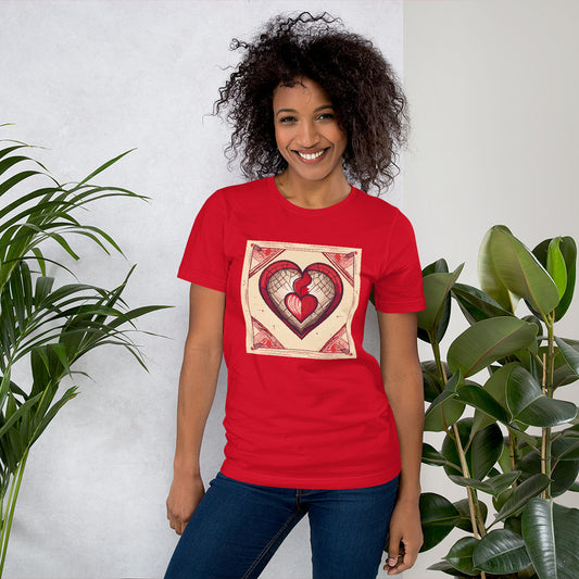 Compass Heart Unisex Graphic t-shirt