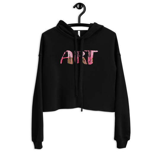 Art Graffiti Crop Graphic Hoodie