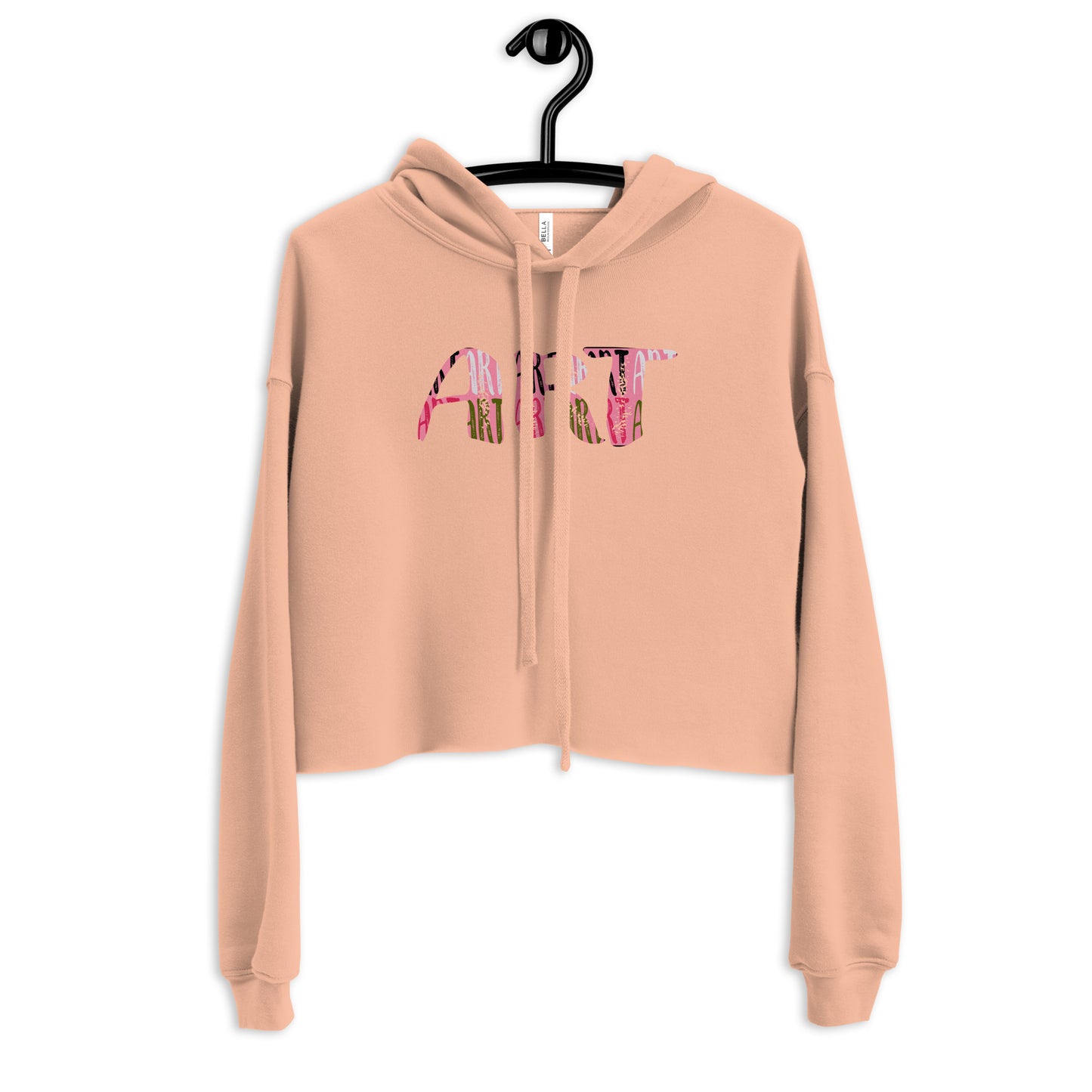 Art Graffiti Crop Graphic Hoodie