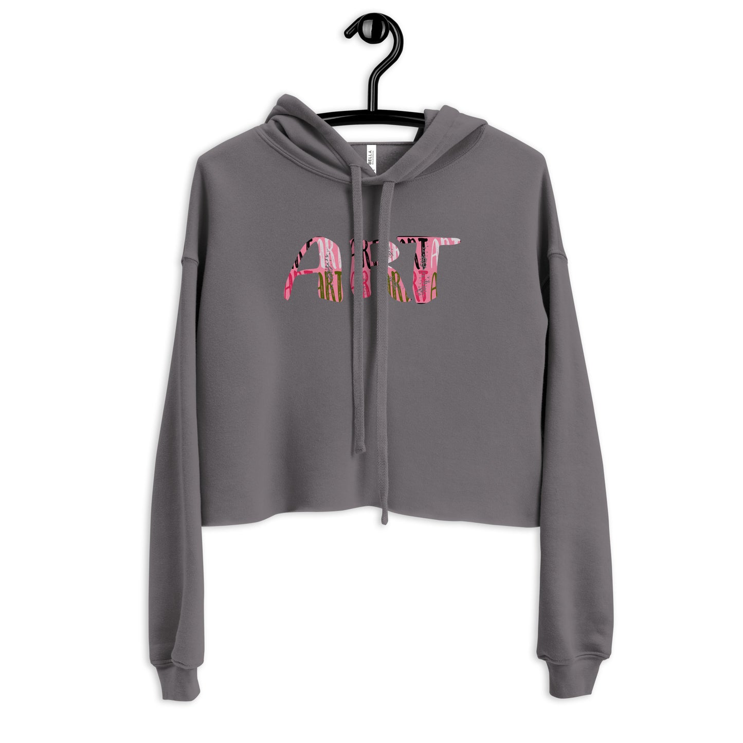 Art Graffiti Crop Graphic Hoodie