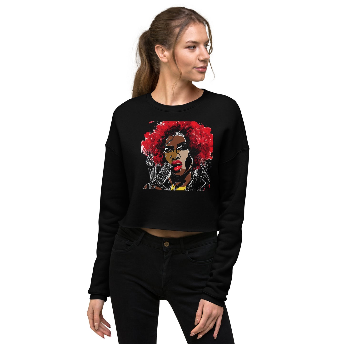 Singer Crop Graphic Sweatshirt