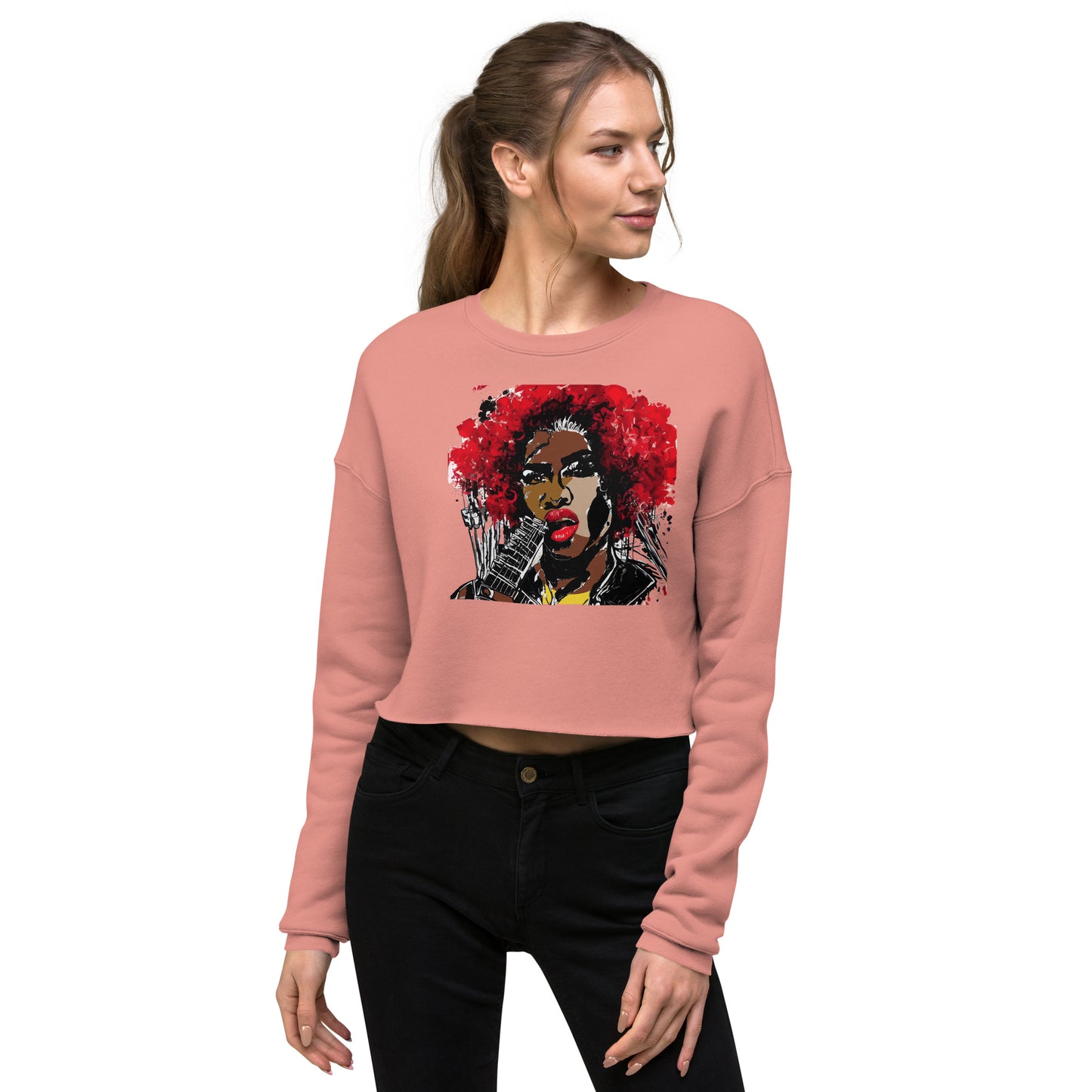 Singer Crop Graphic Sweatshirt