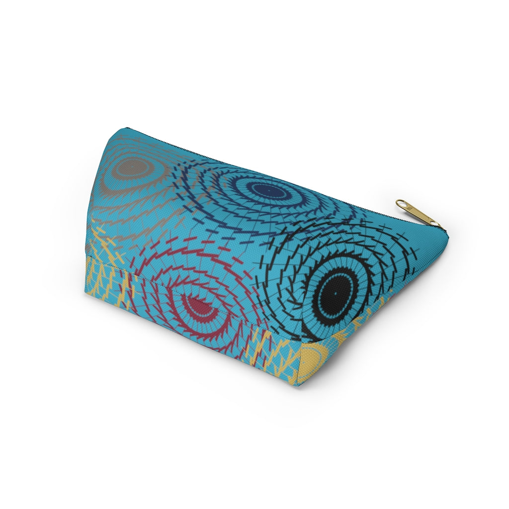 Medallion Print Accessory Pouch w T-bottom