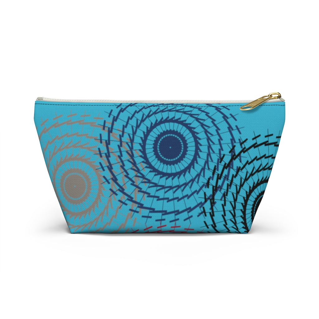 Medallion Print Accessory Pouch w T-bottom