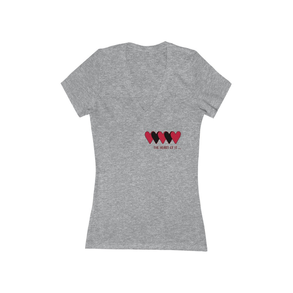 The Heart of it Deep V-Neck Graphic Tee