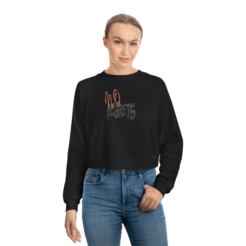 No Regrets Cropped Fleece Graphic Pullover