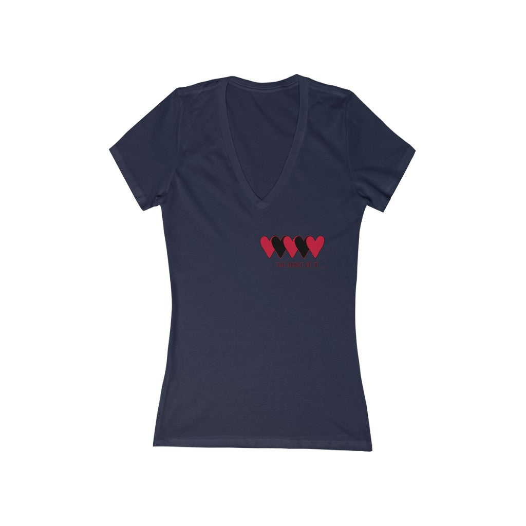 The Heart of it Deep V-Neck Graphic Tee