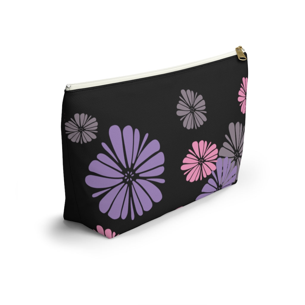 Floating Flowers Accessory Pouch w T-bottom