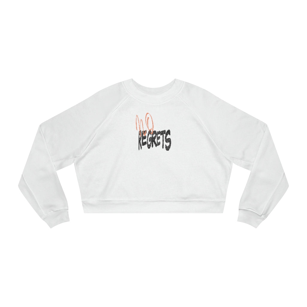 No Regrets Cropped Fleece Graphic Pullover