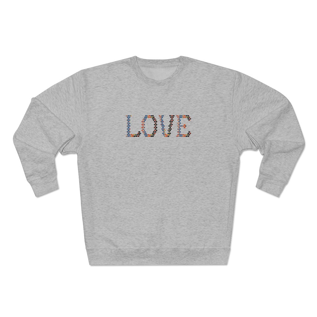 Retro Love  Graphic Crewneck Sweatshirt