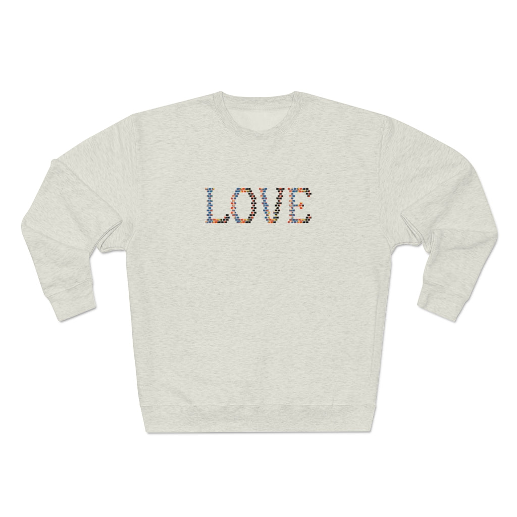 Retro Love  Graphic Crewneck Sweatshirt