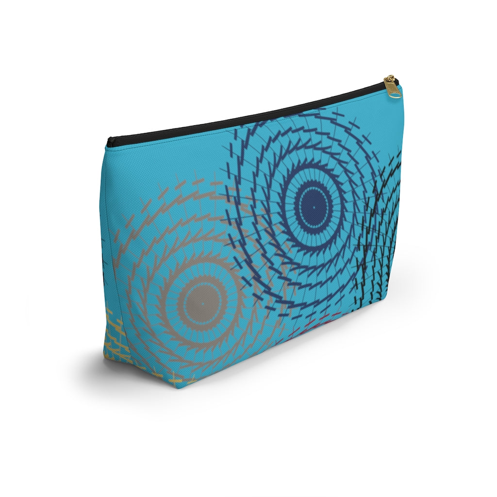 Medallion Print Accessory Pouch w T-bottom