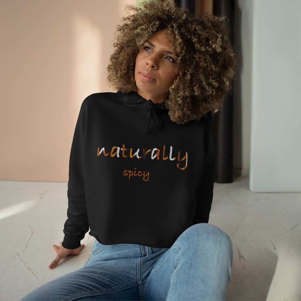 Naturally Spicy Crop Graphic Hoodie