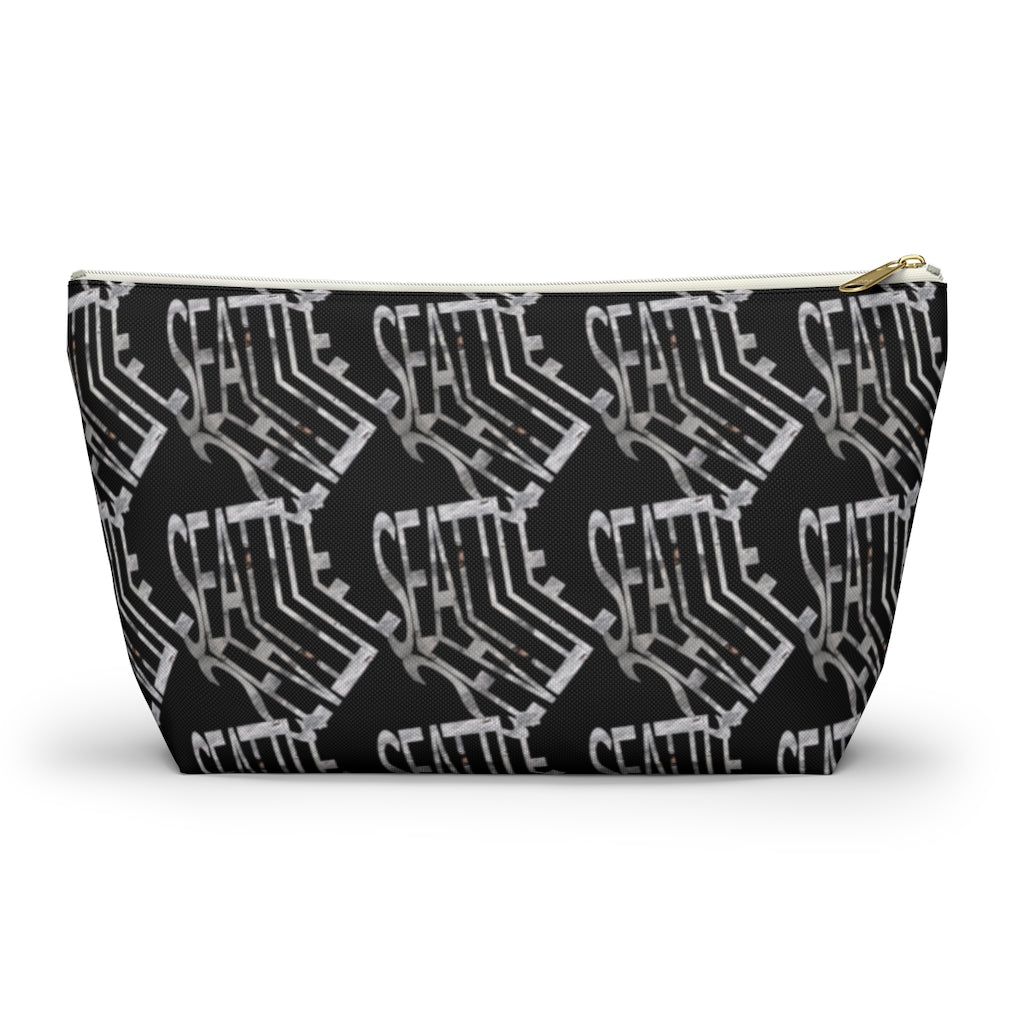 Seattle Graphic Pattern Accessory Pouch w T-bottom