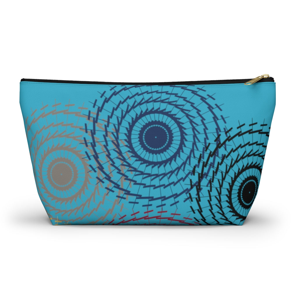 Medallion Print Accessory Pouch w T-bottom