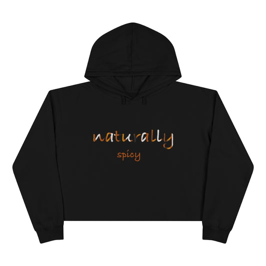 Naturally Spicy Crop Graphic Hoodie