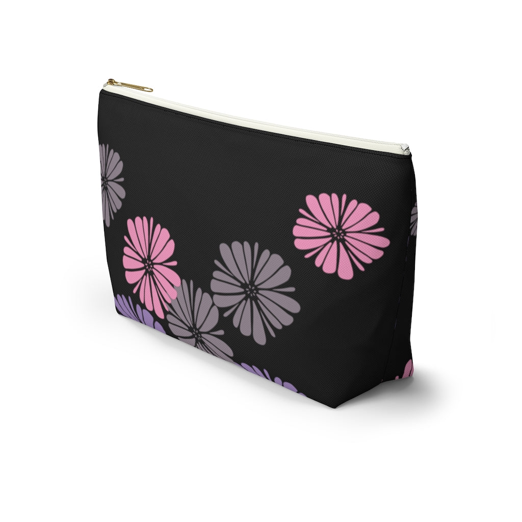 Floating Flowers Accessory Pouch w T-bottom