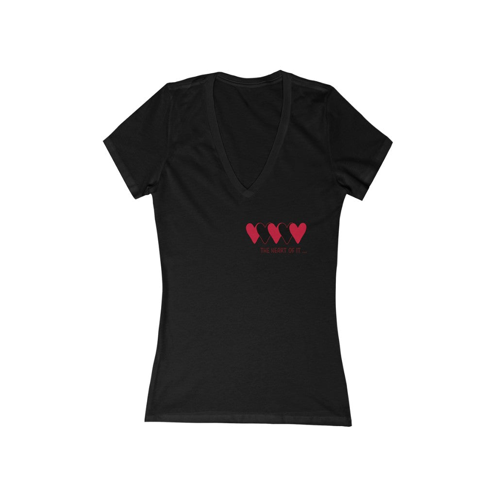 The Heart of it Deep V-Neck Graphic Tee