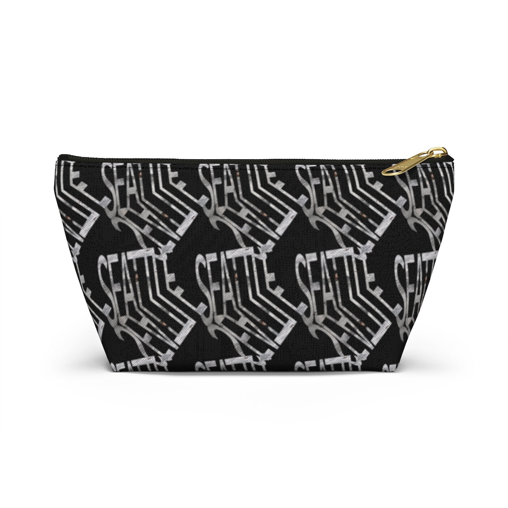 Seattle Graphic Pattern Accessory Pouch w T-bottom